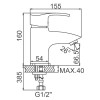 Смеситель для раковины Ledeme L1064 хром