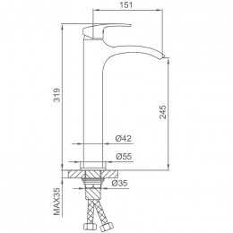Смеситель для раковины Frap F1069-2 хром
