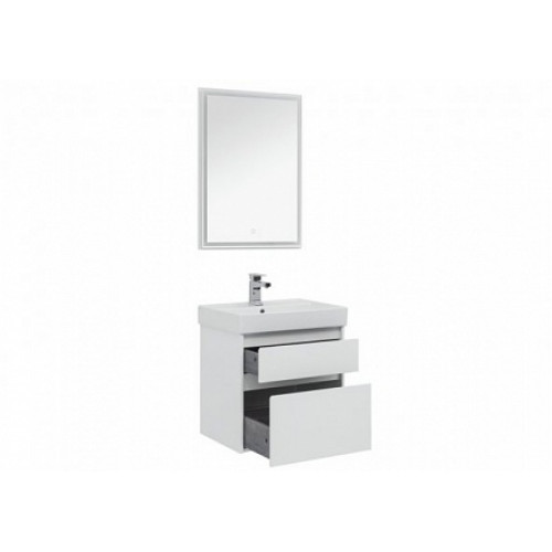 Aquanet Тумба с раковиной Nova Lite 60 2 ящика, белая
