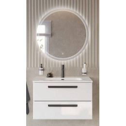 BelBagno Мебель для ванной Eco Cer-N 80 CZR-8095-80 bianco opaco ручки матовые чёрные