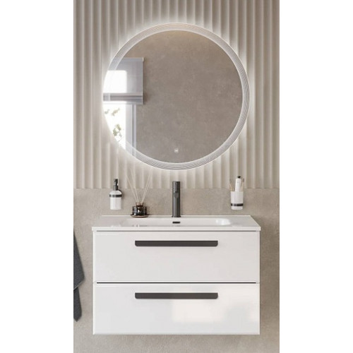 BelBagno Мебель для ванной Eco Cer-N 80 CZR-8095-80 bianco opaco ручки матовые чёрные