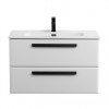 BelBagno Мебель для ванной Eco Cer-N 80 CZR-8095-80 bianco opaco ручки матовые чёрные