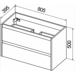 BelBagno Тумба с раковиной KRAFT 39 800 Pietra Grigio