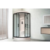 Royal Bath Душевая кабина HK RB 100HK6-WT-BL 100x100 стекло прозрачное профиль черный матовый