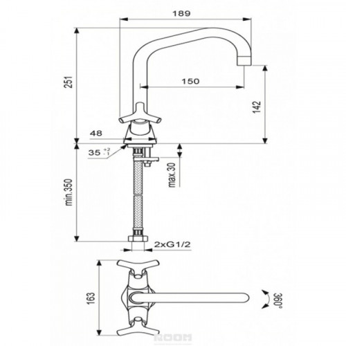 Смеситель для раковины Vidima Trinity хром (BA259AA)
