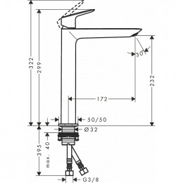 Смеситель для раковины Hansgrohe Logis Fine 71258000 хром
