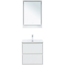 Aquanet Тумба с раковиной Милан 60 Flat подвесная белая
