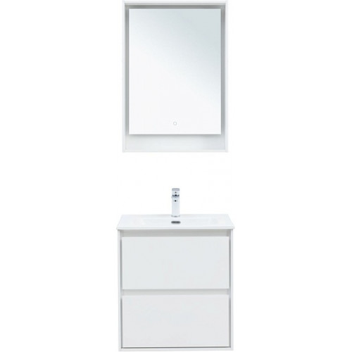 Aquanet Тумба с раковиной Милан 60 Flat подвесная белая