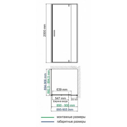 WasserKRAFT Душевой уголок Elbe 74P03