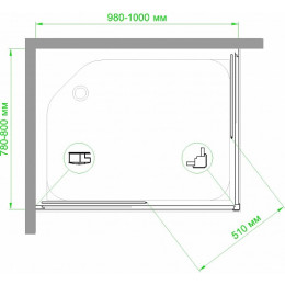 Royal Bath Душевой уголок RB 8100HPD-T-BL 100х80х185