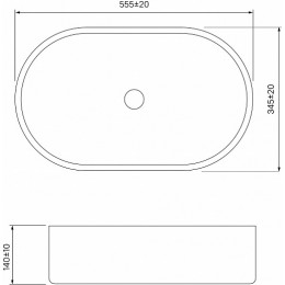 Iddis Раковина-чаша Ray 55.5 RAYWS13i27 белая