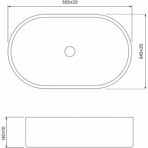 Iddis Раковина-чаша Ray 55.5 RAYWS13i27 белая