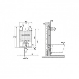 Бачок-инсталляция Oli OLI74 Plus Simflex 601901 механический