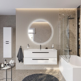 BelBagno Мебель для ванной Eco Cer-N 120 CZR-8073-120 bianco opaco ручки чёрные