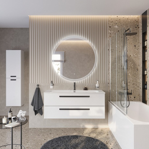 BelBagno Мебель для ванной Eco Cer-N 120 CZR-8073-120 bianco opaco ручки чёрные