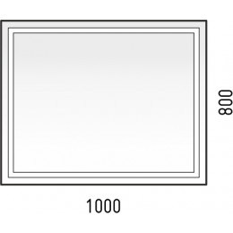 Зеркало Corozo Барго 100 LED SD-00000804,белый