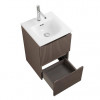 BelBagno Тумба с раковиной Uno mini 40 подвесная Бежевый матовый с раковиной BB-8099-3-40