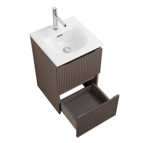 BelBagno Тумба с раковиной Uno mini 40 подвесная Бежевый матовый с раковиной BB-8099-3-40