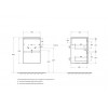 BelBagno Тумба с раковиной Uno mini 40 подвесная Бежевый матовый с раковиной BB-8099-3-40