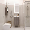 BelBagno Тумба с раковиной Uno mini 40 подвесная Бежевый матовый с раковиной BB-8099-3-40