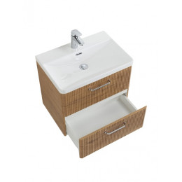 BelBagno Тумба с раковиной Due 60 подвесная Rovere Nature ручки Хром полированный