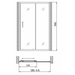 Gemy Душевая дверь Victoria S30191B в нишу