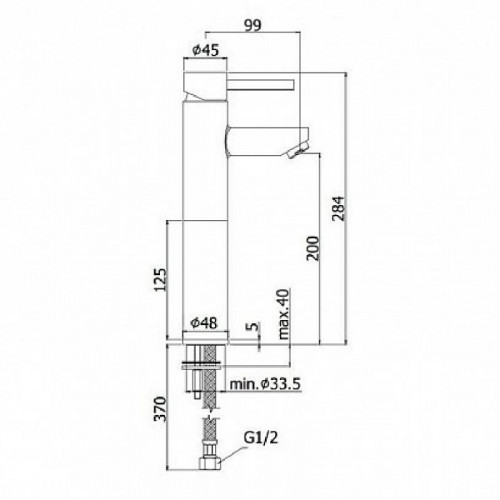 Смеситель для раковины Paffoni Stick SK071HCR120 Хром