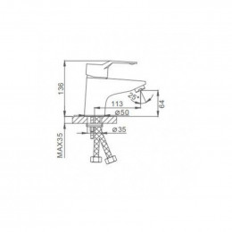 Смеситель для раковины Frap F1063 хром