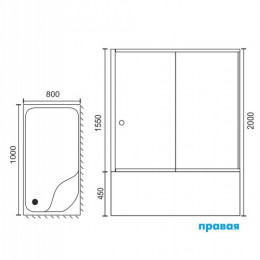 Royal Bath Душевой уголок RB 8100ВP-C R