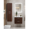BelBagno Тумба с раковиной Due 50 подвесная Noce ручки Хром полированный
