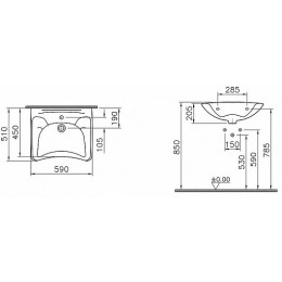 Vitra Раковина Arkitekt 6147B003-0001