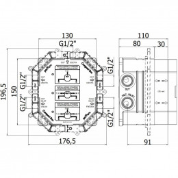 Скрытая часть Paffoni Compact Box CPBOX001