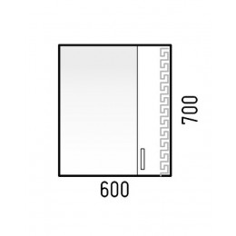 Зеркальный шкаф Corozo Олимп 60 см SD-00000653 белый