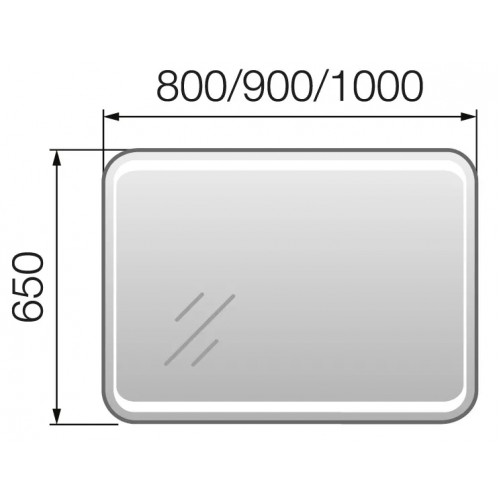 Зеркало 1Marka Eco 100 см У72595 белый