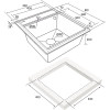 Мойка для кухни Paulmark StepIA PM114651-WH 46x51 белый