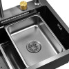 Мойка для кухни Gerhans K37545BD 75x45 со смесителем и комплектом аксессуаров графит