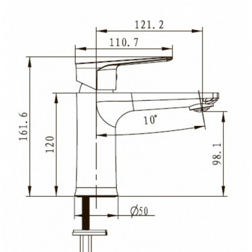 Смеситель для раковины Kaiser Atrio 60011 хром/белый