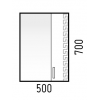Зеркальный шкаф Corozo Олимп 50 см SD-00000695 белый