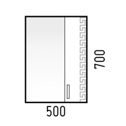 Зеркальный шкаф Corozo Олимп 50 см SD-00000695 белый