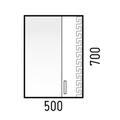 Зеркальный шкаф Corozo Олимп 50 см SD-00000695 белый