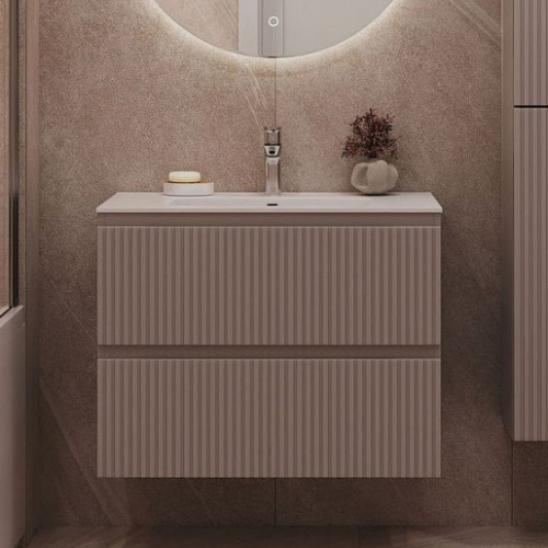 Aquanet Мебель для ванной Джейн 2.0 80 Flat подвесная мокко матовый