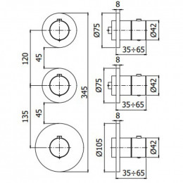 Смеситель с термостатом Paffoni Modular Box MDE018CR 285594 хром