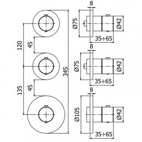 Смеситель с термостатом Paffoni Modular Box MDE018CR 285594 хром