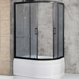 Royal Bath Душевой уголок RB 8120BK-C-BL 120х80х200 L