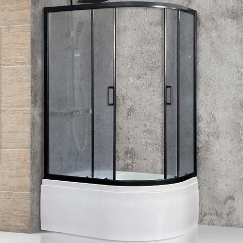 Royal Bath Душевой уголок RB 8120BK-C-BL 120х80х200 L