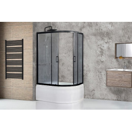 Royal Bath Душевой уголок RB 8120BK-C-BL 120х80х200 L
