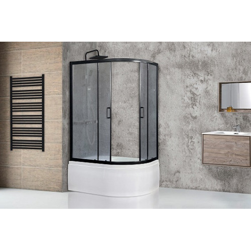 Royal Bath Душевой уголок RB 8120BK-C-BL 120х80х200 L