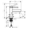 Смеситель для раковины Hansgrohe Finoris 76013670 черный матовый