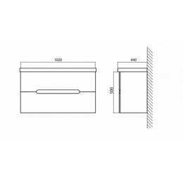 BelBagno Мебель для ванной LUXURY 1050 Rovere Moro, TCH