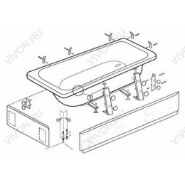 Vidima Экран для ванны Vidima (170 см)